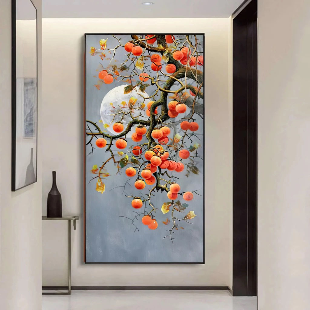 Tranh Cành Hồng PTR01253 4 TRANH LUU