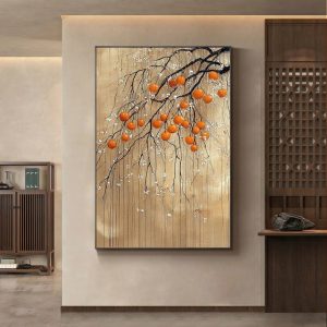 Tranh Cành Hồng Bông Tuyết PTR01252