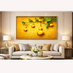 Tranh Phong Thủy Quả Hồ Lô May Mắn PTR01258