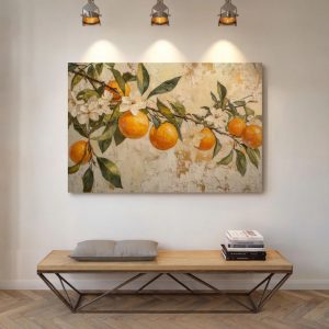 Tranh In Sơn Dầu Cành Cam PTR01231