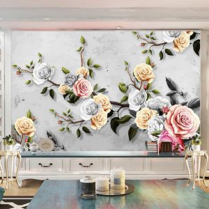 Tranh dán tường hoa hồng cổ điển TDT869