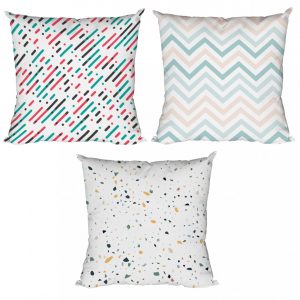 Gối vải họa tiết kẻ và chấm màu GV0003