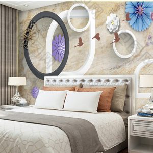 Tranh dán tường 3D thiên nhiên động vật TDT963