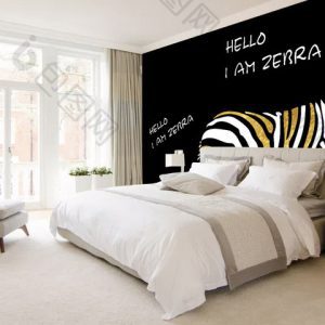 Tranh dán tường trừu tượng ngựa vằn TDT952