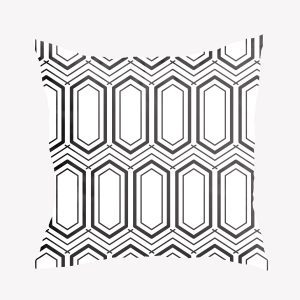 Gối vải họa tiết trừu tượng đen trắng GV0022 10 25 2