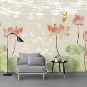 Tranh dán tường hoa sen nghệ thuật TDTA058
