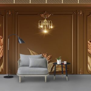 Tranh dán tường hiệu ứng 3D sắc nâu TDTA022