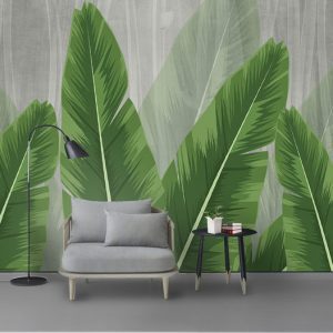 Tranh dán tường lá xanh sơn dầu TDTA019