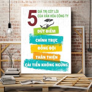 Tranh văn phòng 5 giá trị cốt lõi của văn hóa công ty VP01016