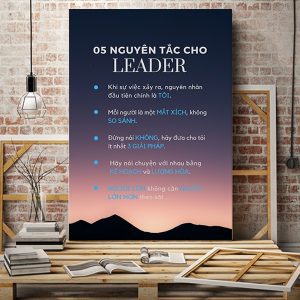 Tranh văn phòng 5 nguyên tắc cho leader VP01017