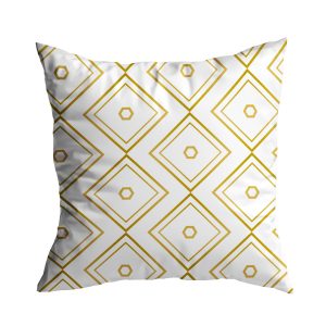 Gối vải họa tiết hình học kẻ vàng GV0020 9 6 1 1