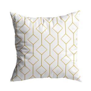 Gối vải họa tiết hình học kẻ vàng GV0020 8 6 2
