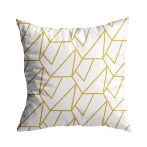 Gối vải họa tiết hình học kẻ vàng GV0020 7 6 3