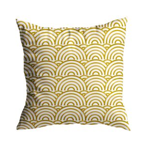 Gối vải họa tiết hình học kẻ vàng GV0020 6 6 4