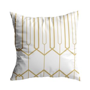 Gối vải họa tiết trừu tượng vàng-trắng GV0015 8 8 2 1