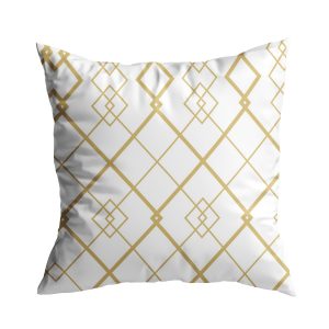 Gối vải họa tiết trừu tượng vàng-trắng GV0015 7 8 3
