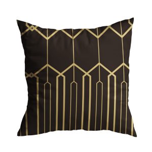 Gối vải họa tiết trừu tượng vàng-đen GV0014 8 9 2 1