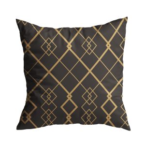 Gối vải họa tiết trừu tượng vàng-đen GV0014 7 9 3