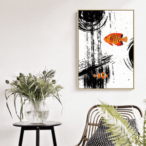 Tranh đơn trừu tượng cá CV01284
