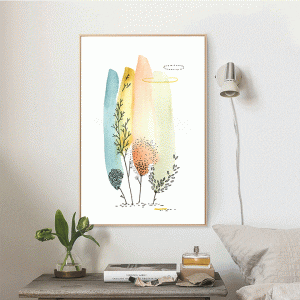 Tranh đơn vẽ màu nước CV01238