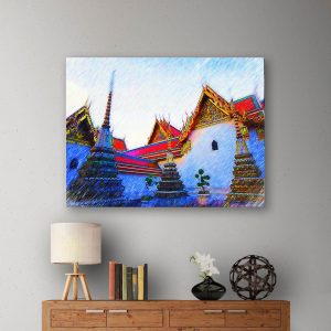 Tranh đơn kiến trúc Thái Lan CV01023