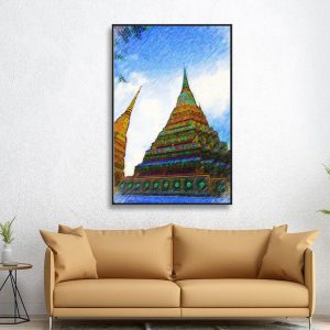 Tranh đơn kiến trúc Thái Lan CV01024