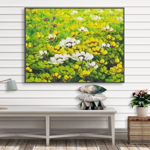 Tranh đơn sơn dầu cánh đồng hoa vàng CV01032