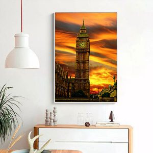 Tranh đơn tháp đồng hồ Big Ben CV01036