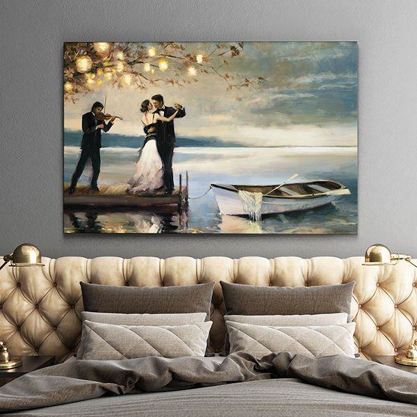 Tranh sơn dầu khiêu vũ chàng romeo và nàng juliet CV01123