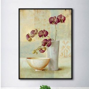 Tranh đơn tĩnh bình hoa CV01144