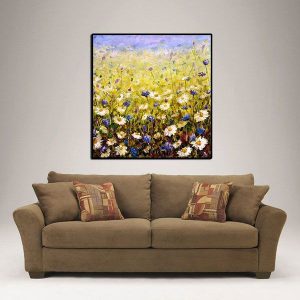 Tranh đơn cánh đồng hoa vàng CV01181