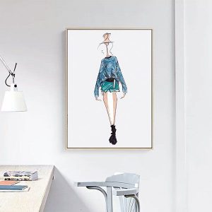 Tranh đỡ cô gái thời trang CV01200