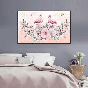 Tranh đơn Canvas chim hồng hạc CV01232