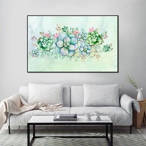 Tranh đơn Canvas hoa đá xanh CV01237