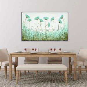 Tranh đơn vẽ hoa Poppy xanh CV01256