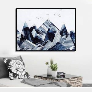 Tranh đơn trừu tượng nghệ thuật núi xanh CV01258