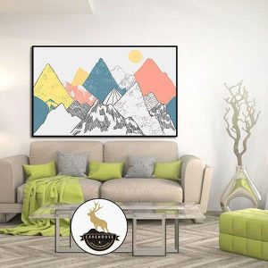 Tranh đơn trừu tượng núi sắc màu CV01261