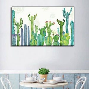 Tranh đơn cây xương rồng xanh CV01263