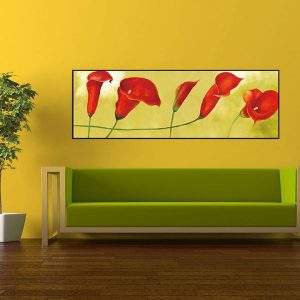 Tranh đơn hoa thủy vu đỏ CV01290