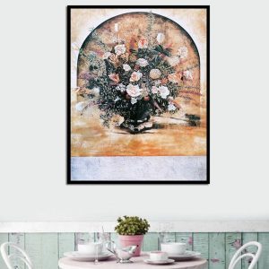 Tranh đơn cổ điển bình hoa CV01300