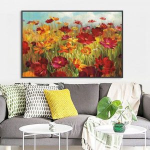 Tranh đơn cánh đồng hoa poppy CV01350