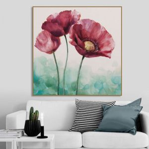 Tranh đơn hoa poppy nghệ thuật CV01372