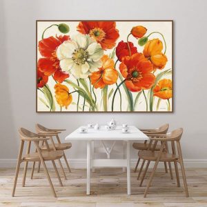 Tranh đơn hoa poppy màu sắc CV01379