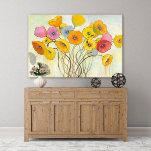 Tranh đơn hoa poppy vàng CV01411