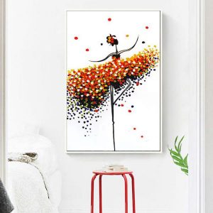 Tranh đơn nghệ thuật cô gái đang múa CV01426