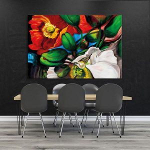 Tranh đơn nghệ thuật hoa màu sắc CV01443