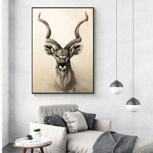 Tranh đơn hình ảnh sơn dương CV01462