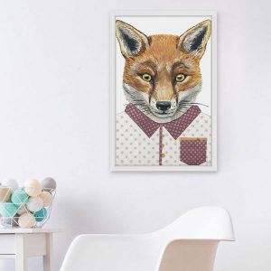 Tranh đơn cáo nâu CV01466