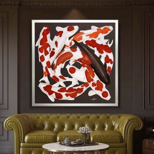 Tranh đơn cá chép nghệ thuật CV01467