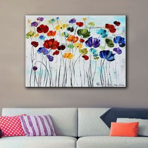 Tranh đơn nghệ thuật hoa sắc màu CV01471